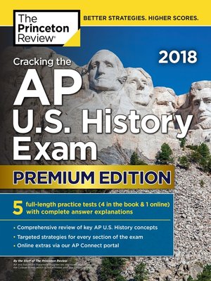 cover image of Cracking the AP U.S. History Exam 2018, Premium Edition